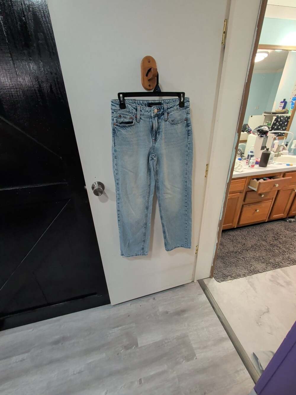 Aeropostale Low Rise Baggy Jeans 000 Short Light Wash Denim